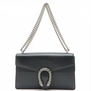Pre-owned GUCCI Leather Crossbody Bags Medium Pebbled Dionysus Crossbody Shoulder Bag