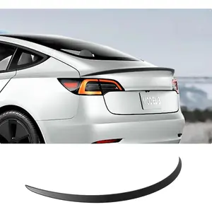 BASENOR Performance Spoiler for 2017-2023 Tesla Model 3 Upgraded Gen 2 ABS Rear Trunk Wing Lip Proprietary Design Model 3 Accessories Easy Install with High-Bond Tape[No Drilling] Matte Black