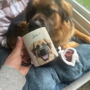 Custom Mug From Photo, Christmas Gift For Pet Parents, Dog Lover Gift, Pet Portrait, Pet Painting, Coffee Mug, Dog Dad Gift, Dad