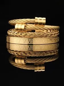 3-piece set of fashionable punk style bracelets, showcasing individuality and creating an exclusive trendy punk style, suitable as the perfect gift for family and friends, suitable for all seasons, bangles bracelets set