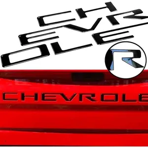 Gloss Black Raised Tailgate Insert Letters Fit for 2019-2026 Silverado Model Emblem Decal