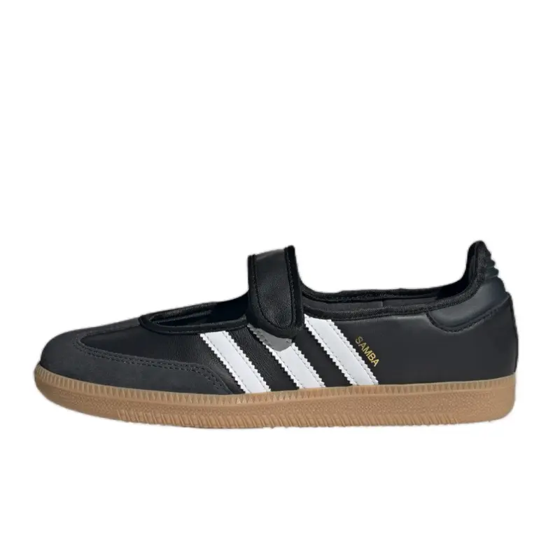 Adidas Samba Jane Black White Gum Women's Fashion Striped Modern Sneakers - Classic, Durable, Rubber-Soled Shoes for Daily Casual Walking & Sports, Youth, All Seasons Sneaker, Athletic Casual Sneakers