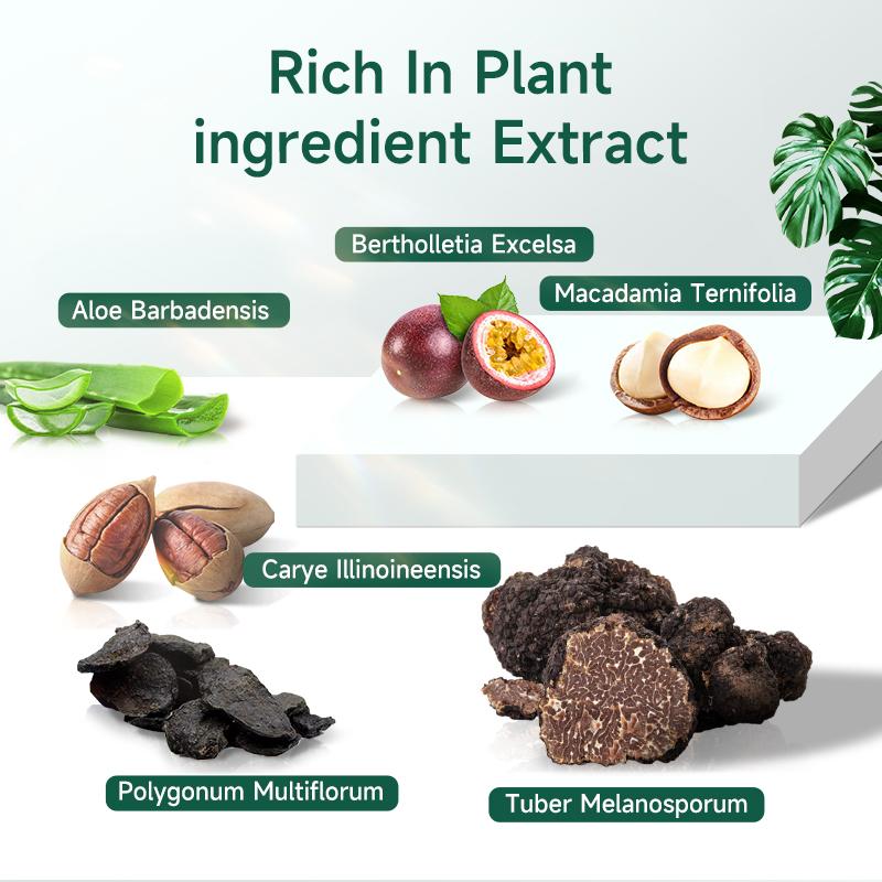 PYEONAN Unisex Bubble Hair Dye, Ammonia-Free, Natural Plant Extracts, 2-in-1 for Gray Coverage and Hair Care, Gray Hair Turns into Black or Dark Brown with Herbal Ingredients, No Bleaching, 10 Bags Hair Color 5.6 Oz./160g