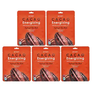 Petitfee Cacao Energizing, Hydrogel Face Beauty Mask, 5 Pack, 1.12 oz (32 g) Each