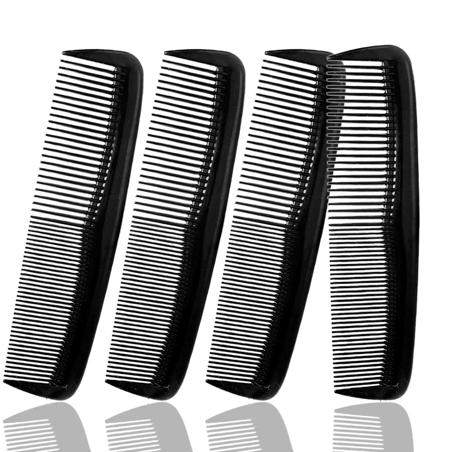 Soft 'N Style 4-Pack Fine Teeth Comb, Unbreakable Hair Care Comb, Four-Pack