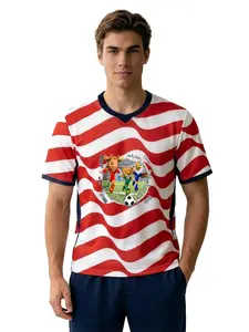 The energy for 2026 has already exploded! Wear this mascot jersey and cheer loudly at stadium nights, backyard parties, and every match day gathering! Top Casual