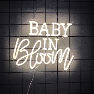 Baby in Bloom Neon Light, Neon Sign Light Decor, Baby Shower Led Light, Bedroom Neon Lights, Baby Gifts, Wall Decoration