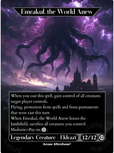 Emrakul, the World Anew - Full Art Altered Art Custom Proxy Card