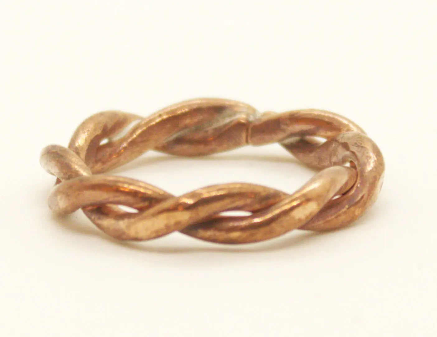 Twined  Root Tensor Ring - Hand-twisted Copper Band | Boho-Rustic Wire-wrapped Jewelry