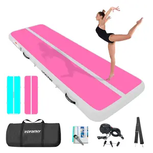 All Purpose Gymnastics Mat 6.6/10/13/16/20 ft Sturdy Inflatable Tumble Track for Home/Gym