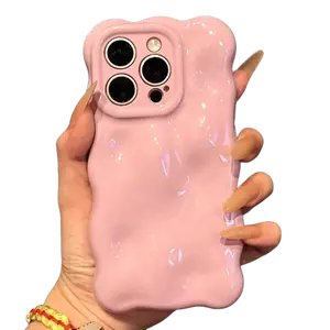 Soft Silicone Candy Cloud Wave Pattern Phone Cases For iPhone 17Air 17 16 15 14 13 Pro Max Plus Shockproof Bumper Back Cases Cover