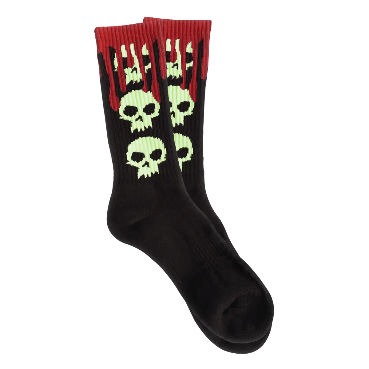 3 SKULL BLOOD SOCKS - GITD SKULLS