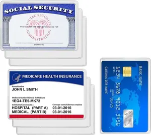 10 Pack   Card Holder Protector Sleeves, 12Mil Clear PVC Soft Water Resistant  Card Protector Sleeves for  Card Credit Card Business Card  (Matte 10 Pack