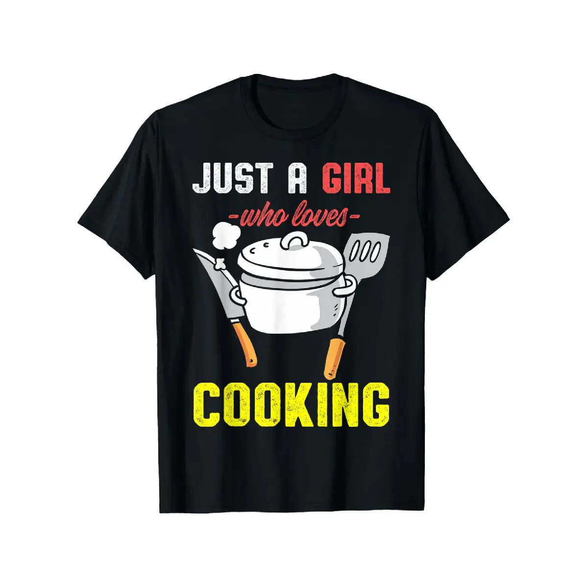 [100% Cotton] 100% Cotton Women'S & Men'S Cooking Graphic Tee - Funny Chef Shirt with Kitchen Utensils - Soft Breathable T-Shirt for Home Cooks & Professional Chefs - with Red/Yellow Text - Sizes S-XXXL - Perfect Gift for Foodies & Culinary Arts Fans