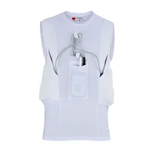 LVAD GEAR Men's LVAD HeartMate Tank Top - White, Menswear, Spandex Fabric, Mesh Panel, Functional Pocket