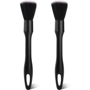 2 count  Detailing Brush Set, Ultra Soft Bristle Auto Interior Cleaning Brushes, Scratch-Free Dashboard Duster Kit for Vents, Leather, Screen, Console and Household Cleaning