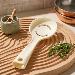 Multifunctional Non-Stick Rice Paddle & Egg Yolk Separator Suitable for Blanching, Straining, Grinding - Hanging/Standing Kitchen Tool with PP & Bowl, Space-Saving for, Vegetable Puree, Egg Separation