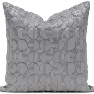 Fancy Decorative Pillow Cover - 22" x 22", Reversible, Zipper Bottom
