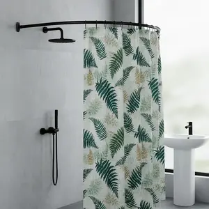 Curved Shower Curtain Rod, 43" to 71" Adjustable Curtain Rod, Rustproof Expandable Shower Rod, Shower Curtain Rod for Bathroom, Shower Rooms, Bathtubs, Clothing Stores, Fitting Rooms, Balconies