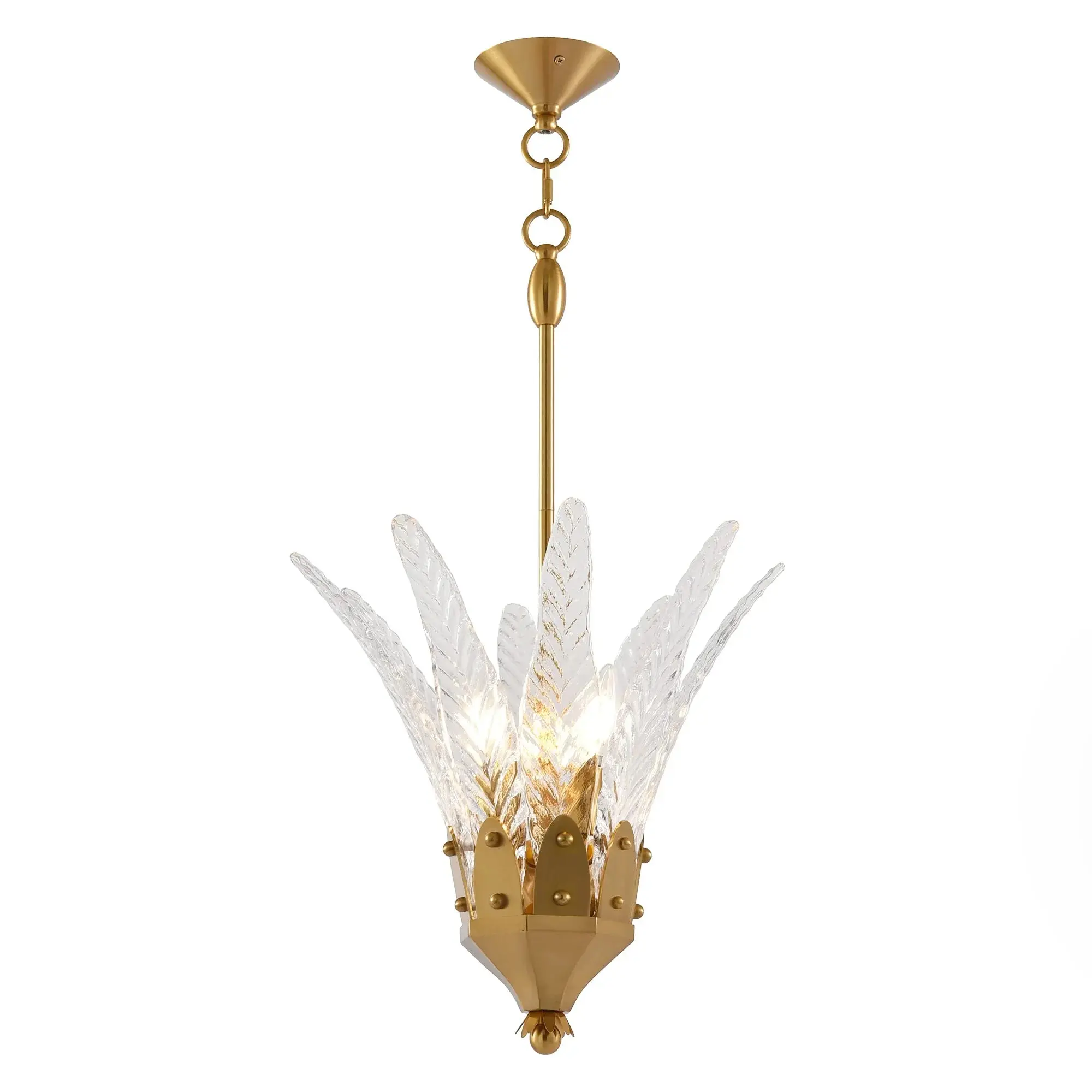 17 Inch Vito 3-Light Feather-shaped Island Pendant Light Modern Chandelier for Kitchen