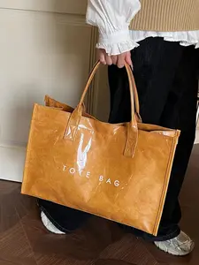 Ladies' Fashionable Letter Shoulder Bag, Simple and Casual Design, Large Capacity, Versatile Tote for Daily Commuting and Shopping