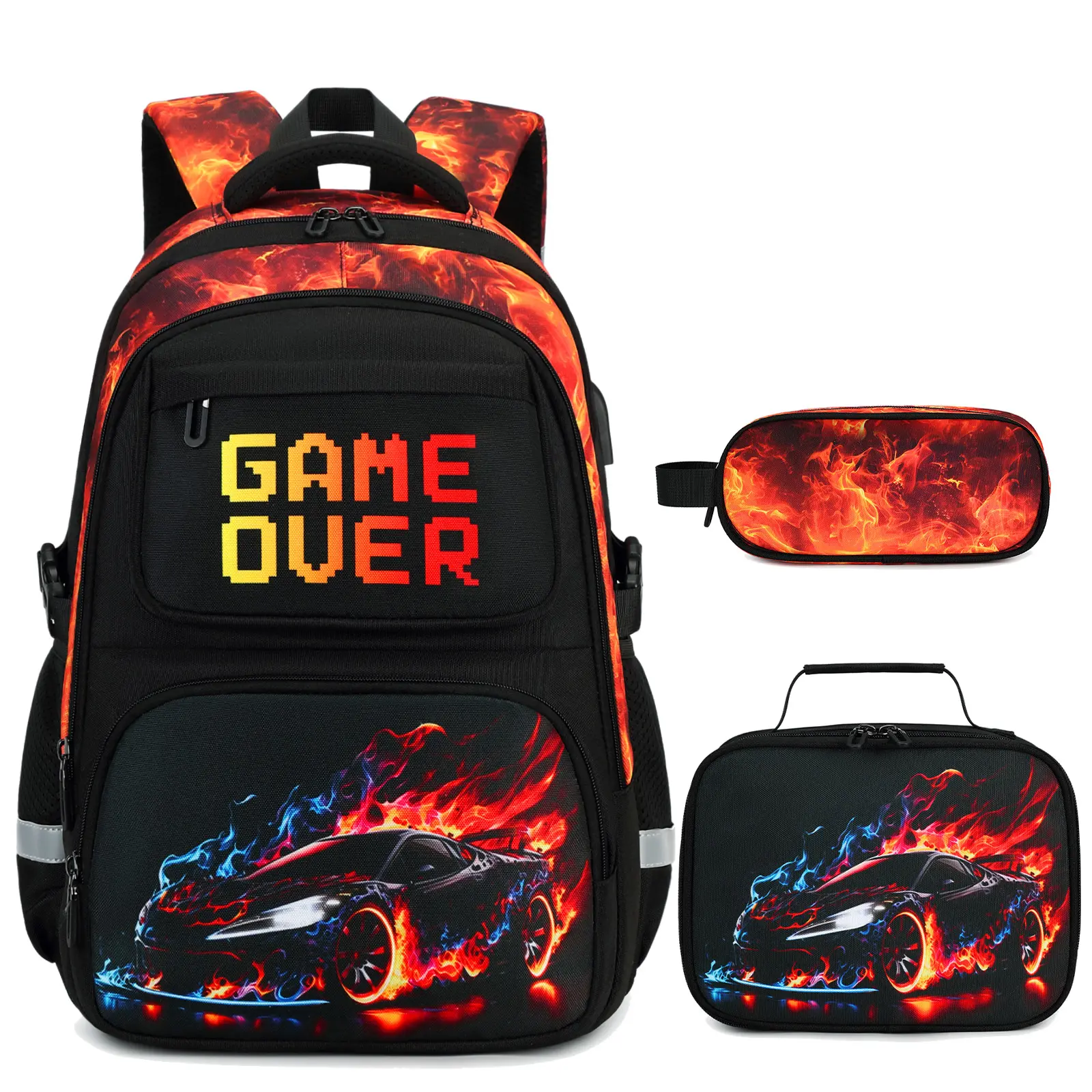 3PCS Set [Red Flame Racing Edition]-Swipe left to shop more
