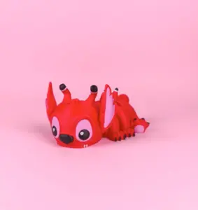 3D Printed Articulated Leroy Toy, Magnet, Keychain | Poseable Fidget Desk Pet
