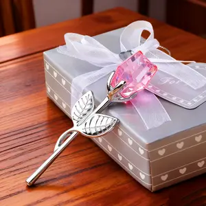 Timeless Lovers Gifts Metal Crystal Eternal Rose Waterproof Durable for Valentine's Day Anniversary Mother's Day or Birthday for Women Wife Mother Wedding Home Decor Elegant Gift Box