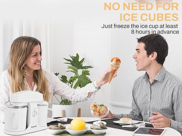 Pukomc 2-in-1 Ice Cream Maker - No Churn Gelato & Sorbet Maker, Fast Freeze, Easy Clean, Perfect for DIY Desserts