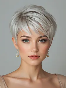 Women's Short Wig Cap, Synthetic Material Wigs, Rose Net Headpiece, Easy Wear & Maintain, Perfect for Christmas/new Year/festive Daily Use