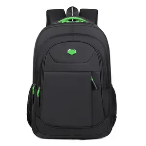 Classic black backpack, men's Oxford waterproof backpack business laptop bag leisure travel backpack high school student backpack, schoolbag, camping backpack, black