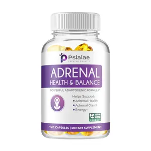 Pslalae Adrenal System Support & Cortisol Manager Powerful Ashwagandha & L-Tyrosine Fatigue Capsules - Maintain Balanced Cortisol Levels, Health & Stress Relief - Non-GMO - 120 Capsules