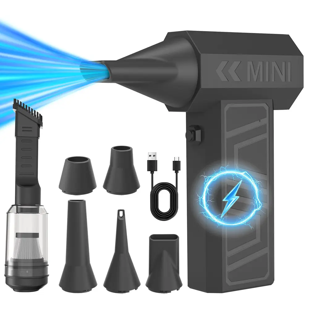 Mini Turbo Air Blower Fan, 140000 Rpm Turbo Fan, Wireless Electric Handheld Dust Cleaner, High-Speed 52m/s Brushless Motor, Multifunctional Jet Blower, Portable Air Blower, Portable Handheld Blowers, Cordless Blower