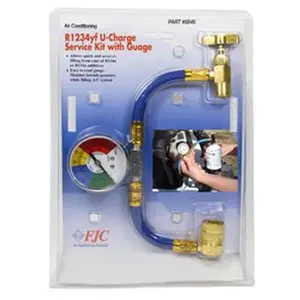 212 MAIN FJC FJ6846 R1234YF U Charge Hose, Anti-Flutter Car Aircon Accessories with Quick Cuplers, Lightweight Automotive Repair Tool
