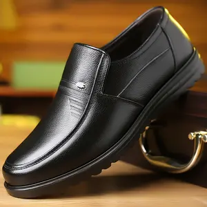 JuBang Men's Casual Dress Shoes, New Style Black Flat Fashion Shoes for Men, Large Size Business Shoes, Elegant Brown Oxford Dress Shoes with Durable PU Upper and Sole, Suitable for Formal Occasions, Weddings, Office - Classic Business Style