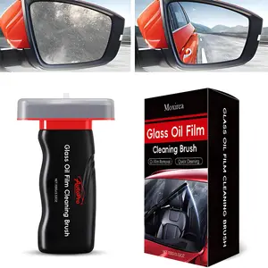 Windshield Oil Film Eraser Wand - All-in-One Pro Kit with Glass Cleaning Emulsion Formula and Sponge