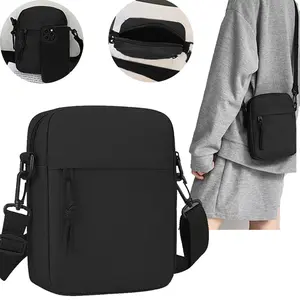 Men's and women's single-shoulder bags, crossbody bags, solid-colored single-shoulder small bags, lightweight mobile phone bags