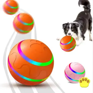 Interactive Pet Ball, 1 Count Remote Control Flashing Rolling Jumping Rotating Waterproof Dog Chew Toy Ball, Pet Supplies for Aggressive Chewers