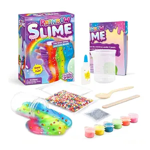 Rainbow Galaxy Slime Making Kit, Non-Toxic Crystal Mud, Kids Craft DIY, Stress Relief Toy, Safe and Fun for Children