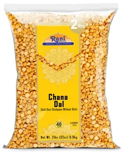 Rani Chana Dal (Split Desi Chickpeas without skin) 32oz (2lbs) 907g ~ All Natural | Gluten Friendly | NON-GMO | Kosher | Vegan