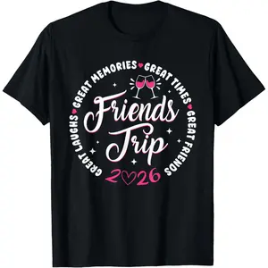 Friends Trip 2026 Vacay Trip Cruising Friends Matching T-Shirt