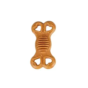Super Durable Dog Toy for Chewing Dogs, Textured Bone Chew Toy for Puppies, Lightweight Heart Design, Safe and Durable Material