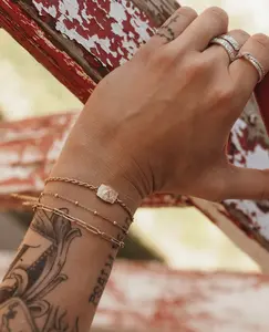 Ultra Mini Belt Buckle Bracelet - Gold