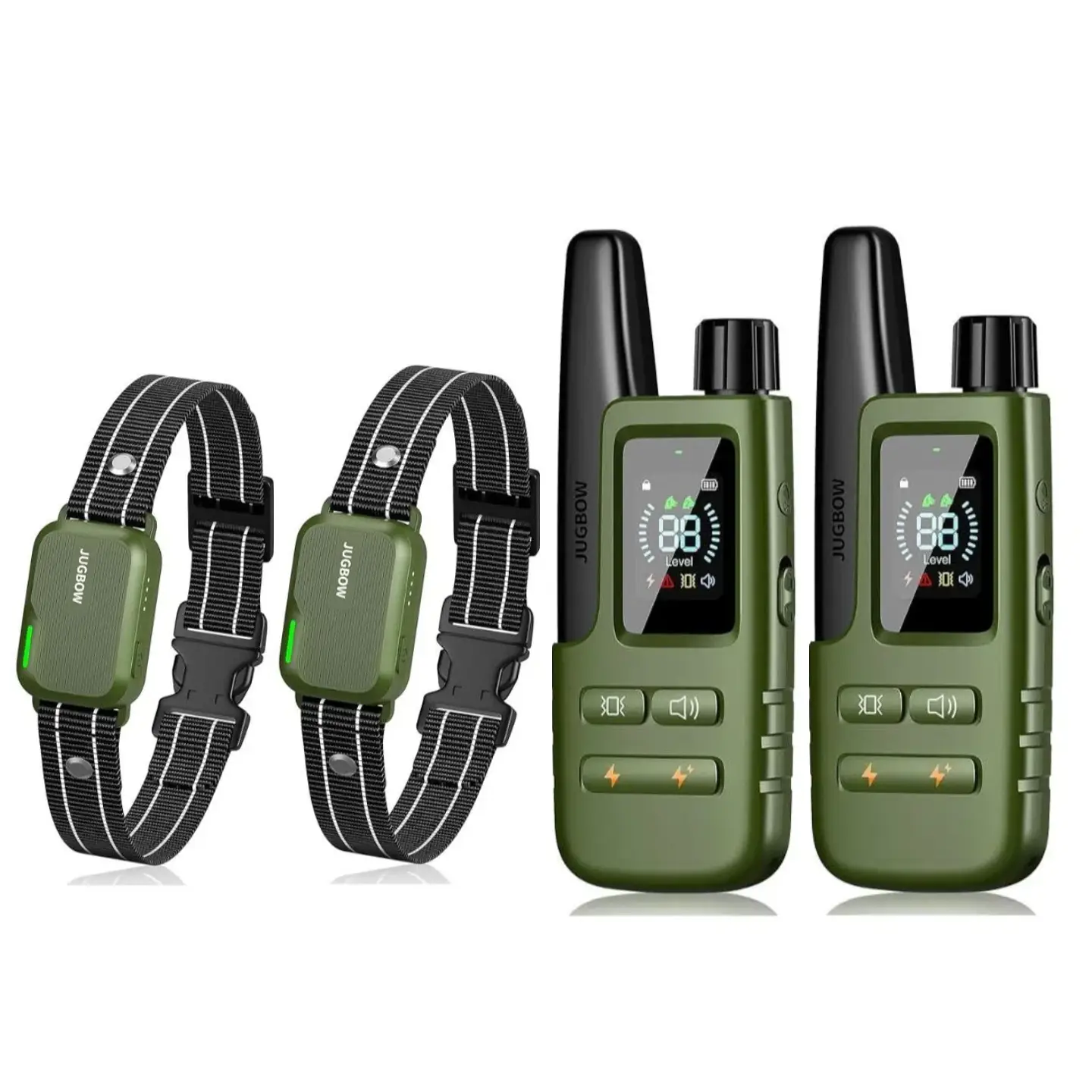 Jugbow Dog Collar 2 Dogs 4200FT Dog Training Collar with Remote, IPX7 Waterproof E Collar for Dogs Training Outdoor Rechargeable Collars for Dogs (5-1