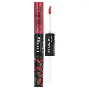 Rimmel London Provocalips, 16HR Kiss Proof Lip Color, 210 Flirty Fling, 0.14 fl oz (4 ml) / 0.1 fl oz (3 ml)