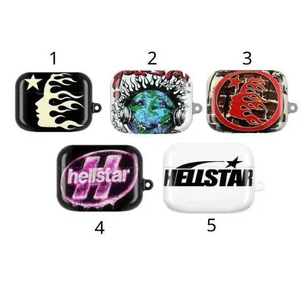 He.llstar AirPods Case - Trending Street Style Cover for AirPods 1-4 and AirPods Pro Case, Shockproof Protective Sleeve for AirPods