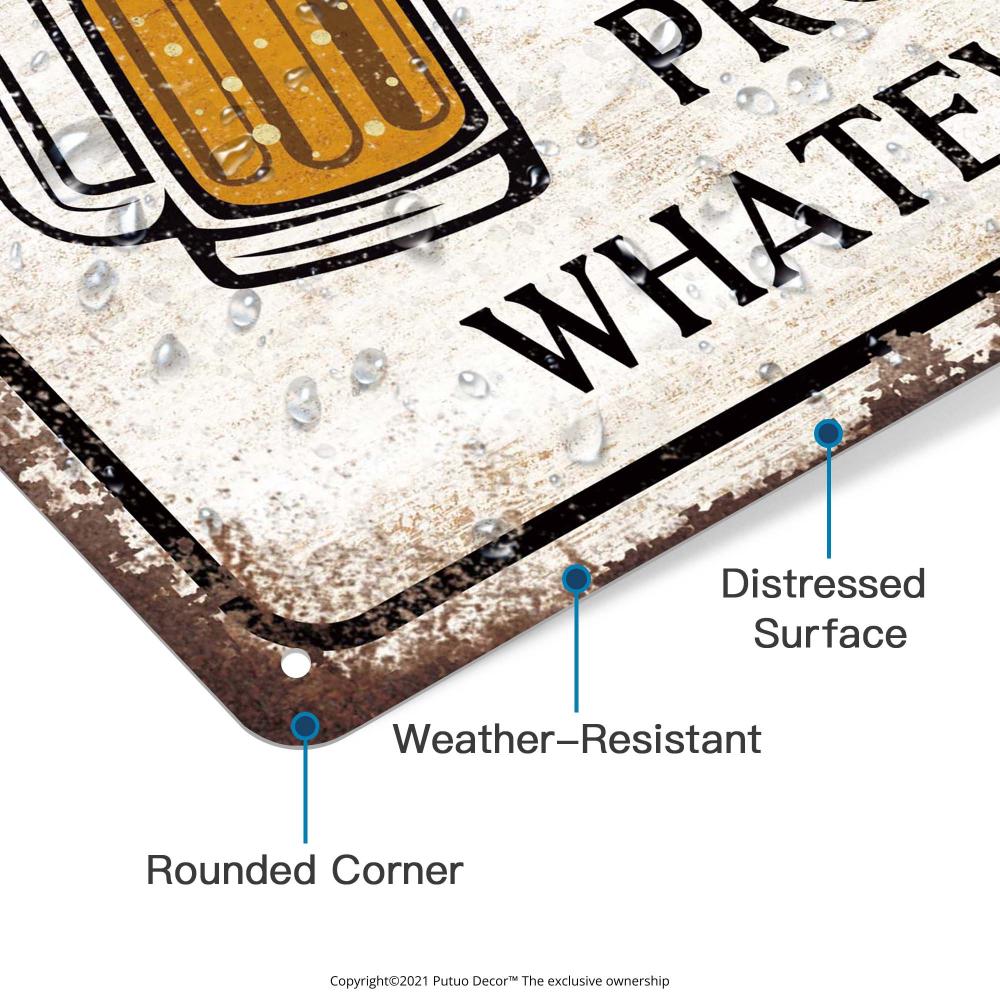 Welcome to Our Backyard Bar Vintage Metal Tin Sign 7.8 X 11.8 Inches Wall Art Decor for Home Pub Club Restaurant Room Decor