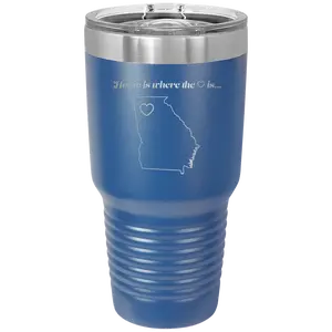 Georgia Heart 30 oz Tumbler | Royal Blue