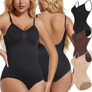 Women Backless Bodysuit Tummy Control Bodysuits Body Shaper Sleeveless Jumpsuits Tank Tops
