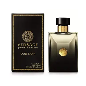 Versace Pour Homme Oud Noir 3.4 oz Eau de Parfum Spray - Classic Designer Fragrance for Men, Oriental Scent, 100ml
